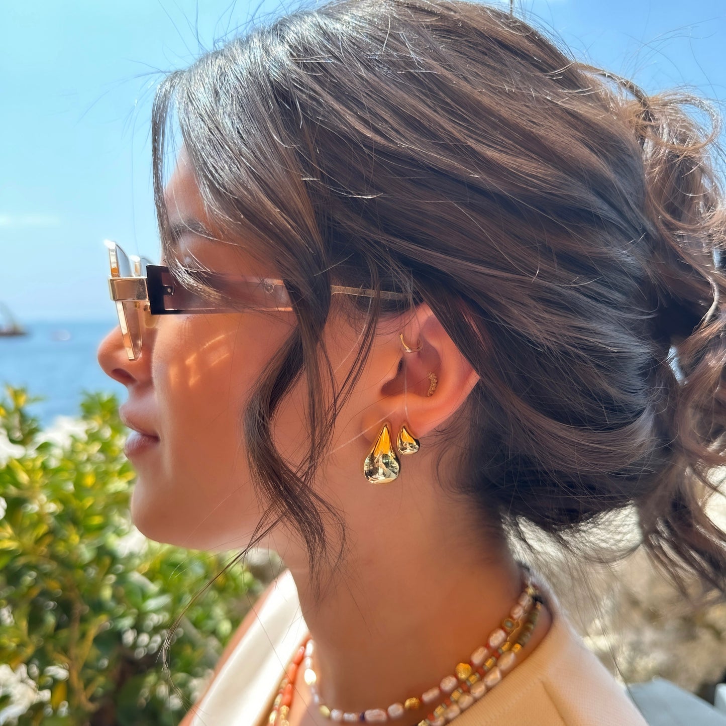 Large Pear Earrings