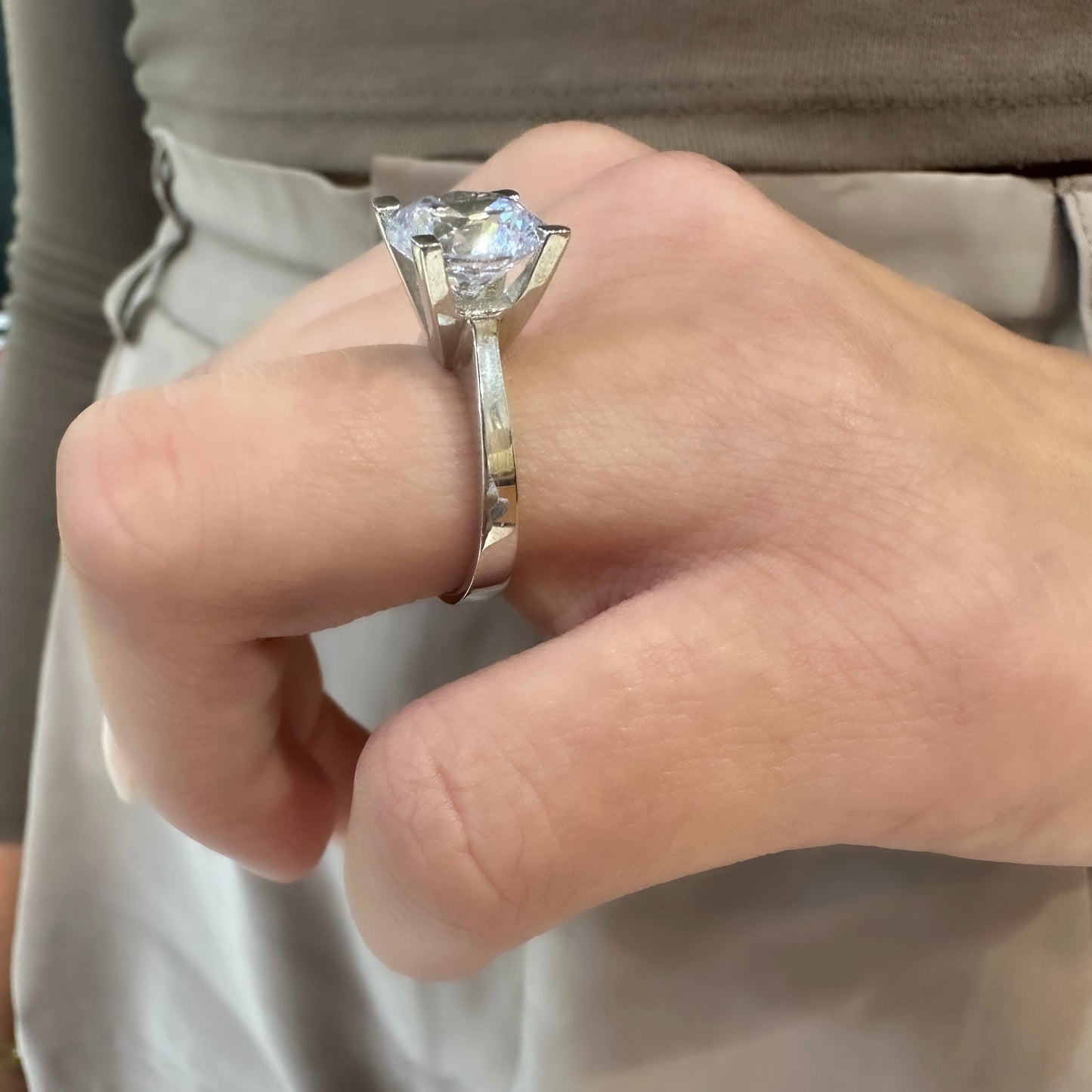 Three Carat Solitaire Ring