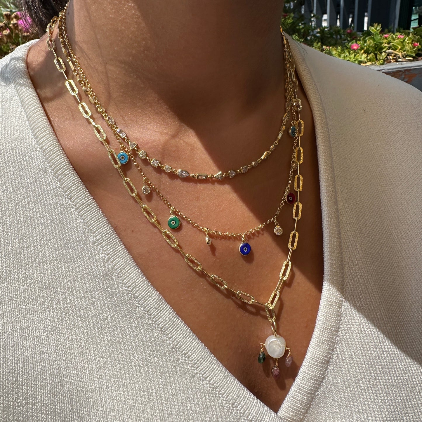 Rainbow Stone Necklace