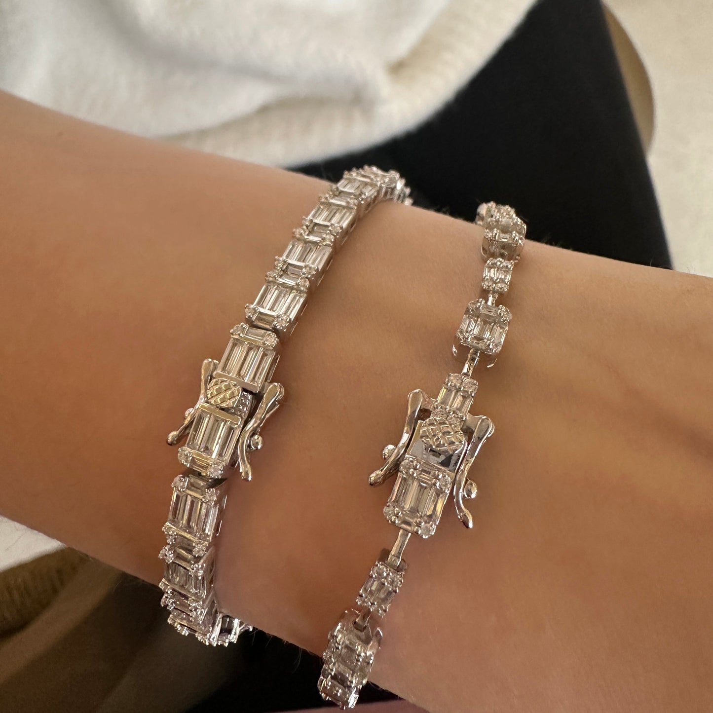 Baguette Round Tennis Bracelet