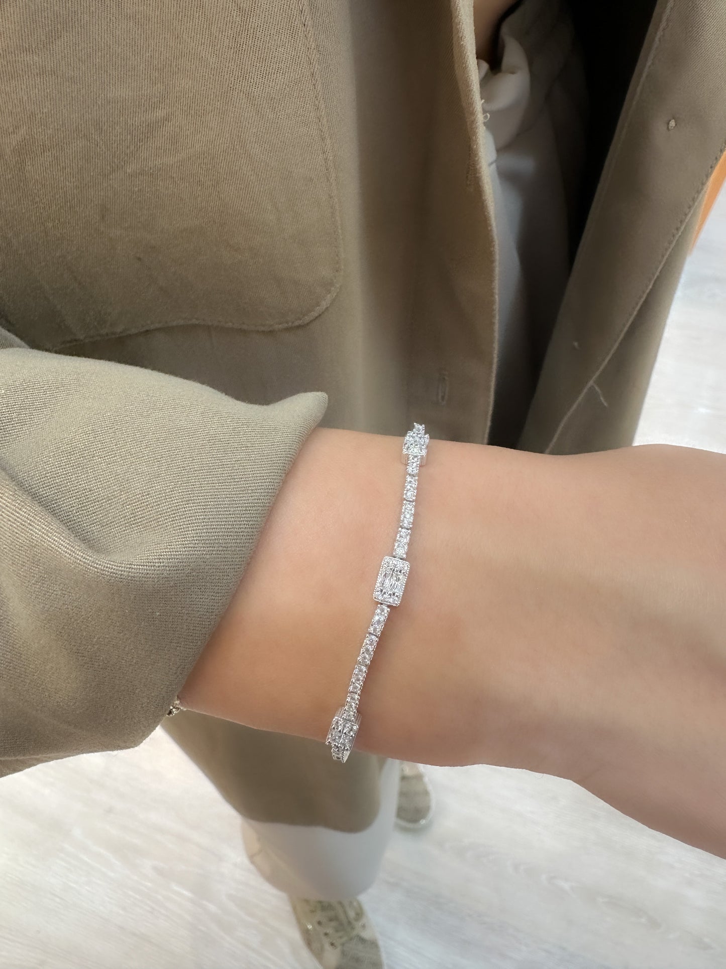 Tennis Baguette Wedding Dress Set