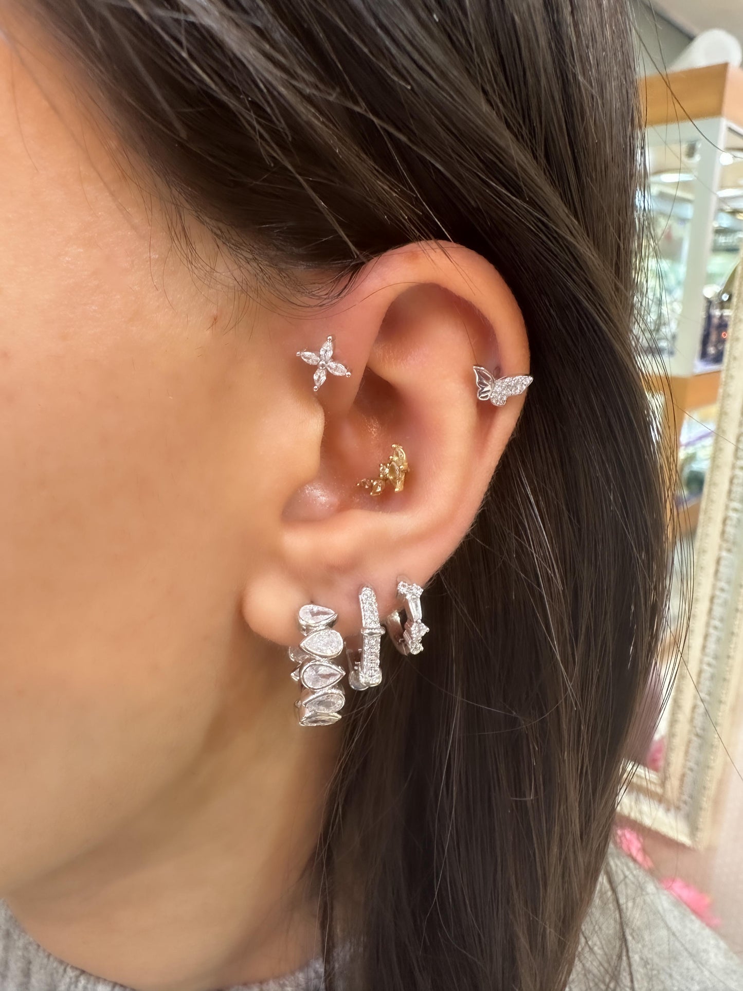 Water Drop Hoop Earrings