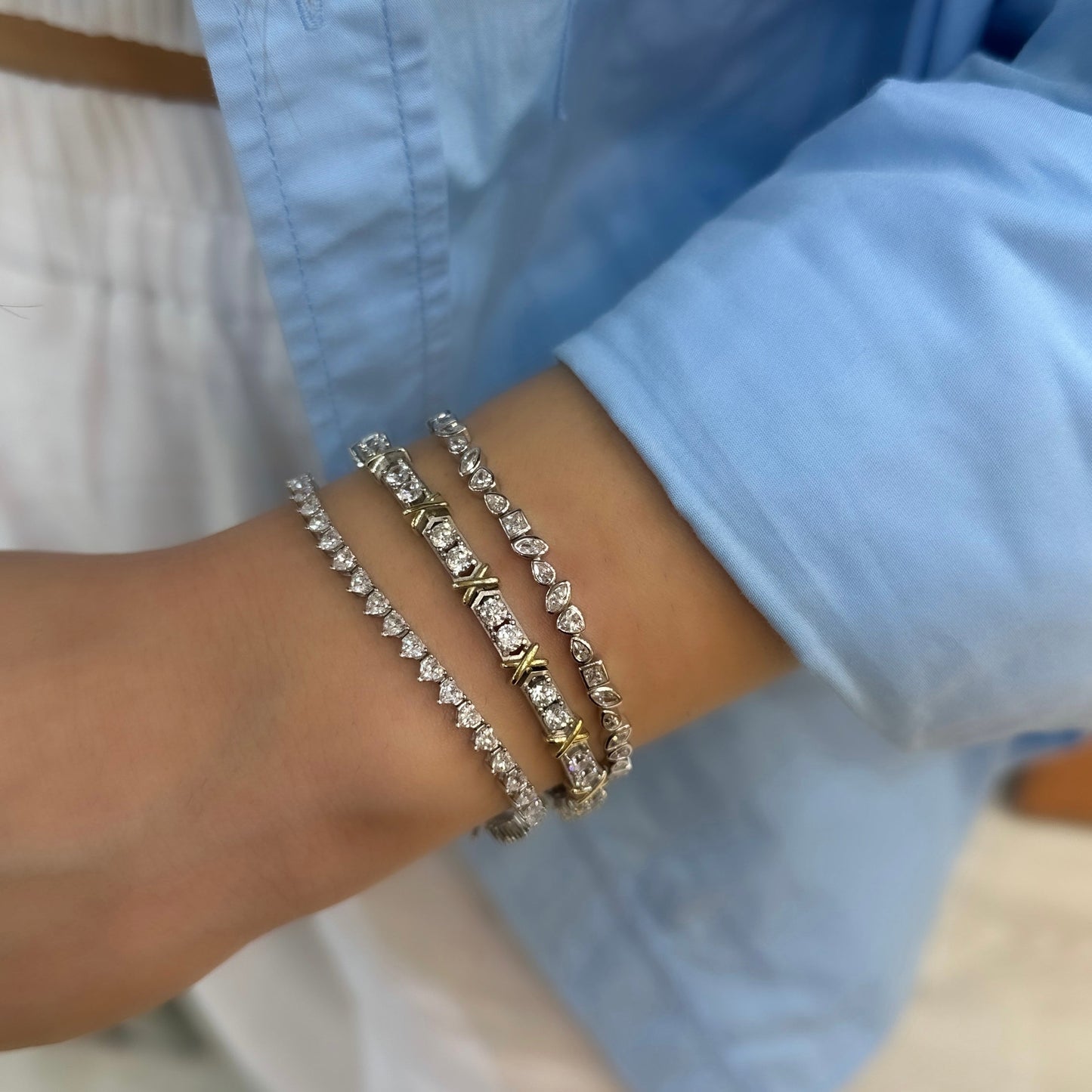 Heart Tennis Bracelet