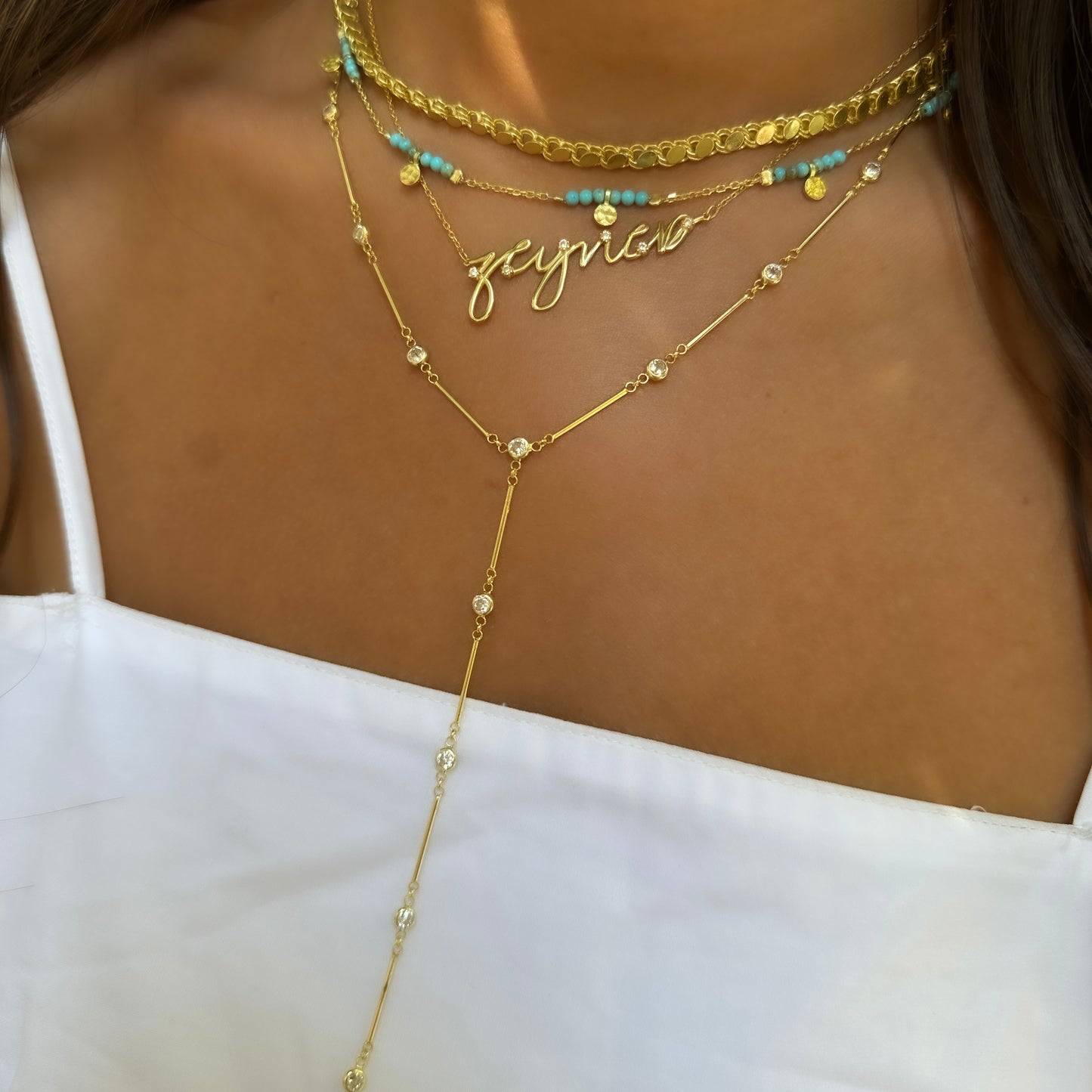 Turquoise Bead Detail Necklace