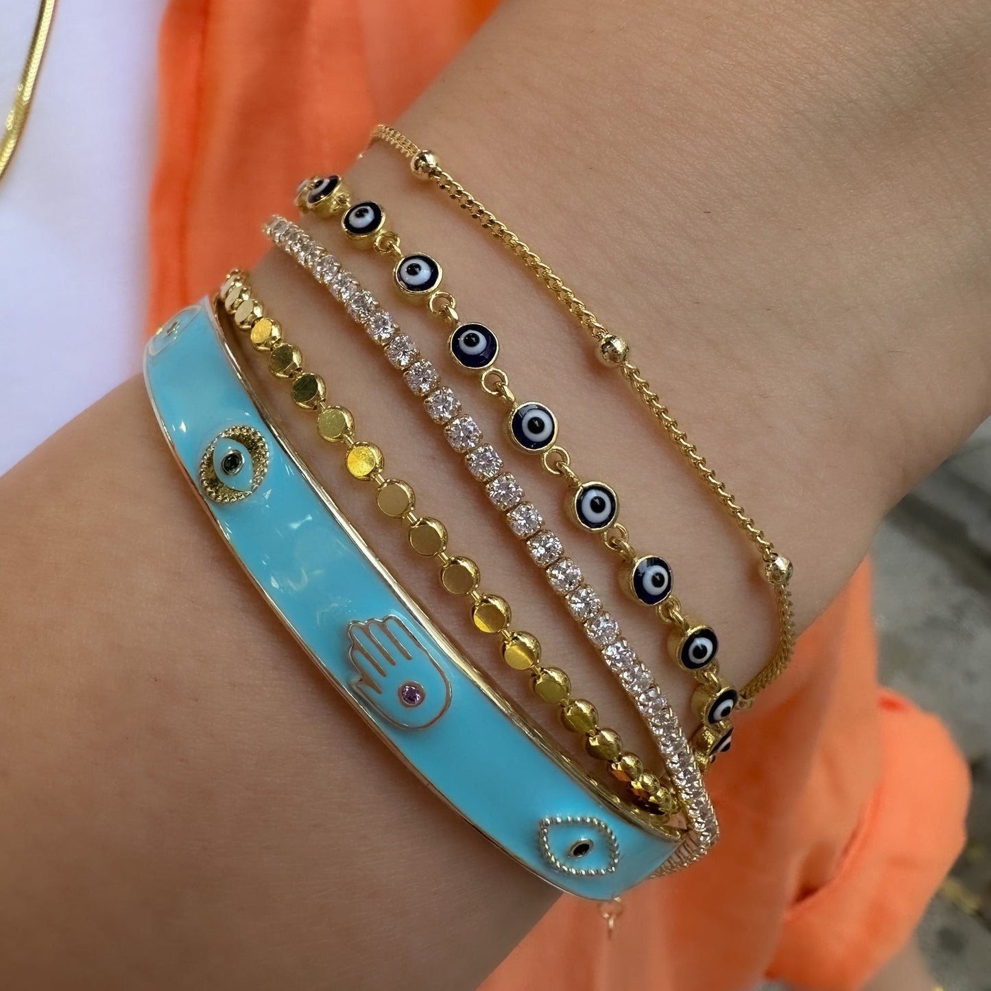 Dark Blue Evil Eye Bracelet