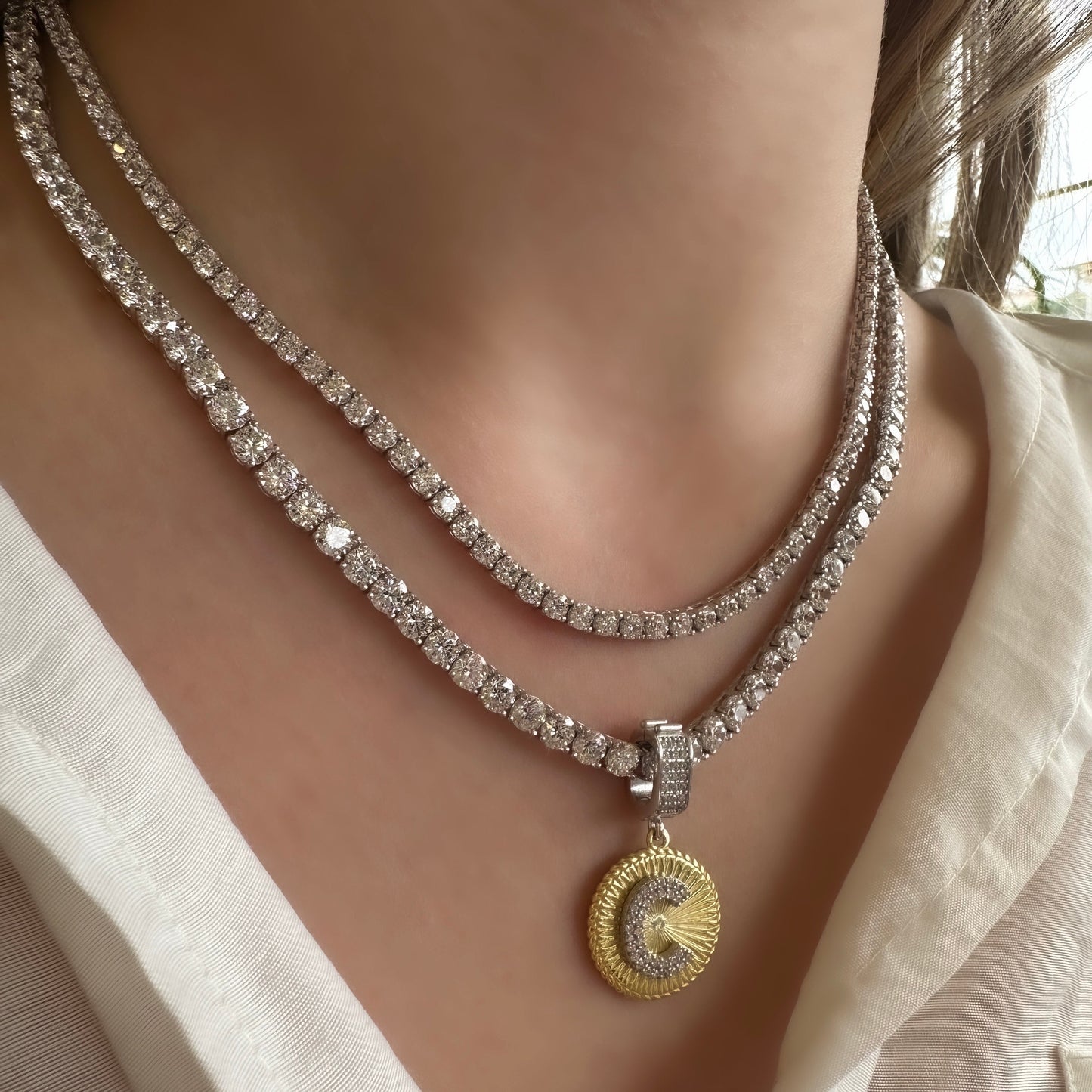 Four mm Ice Cut Tennis Necklace