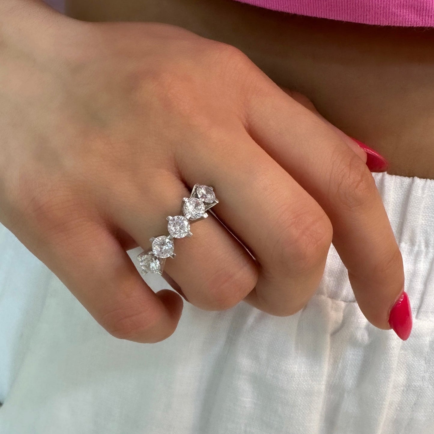 Five Stone Ring with Prongs