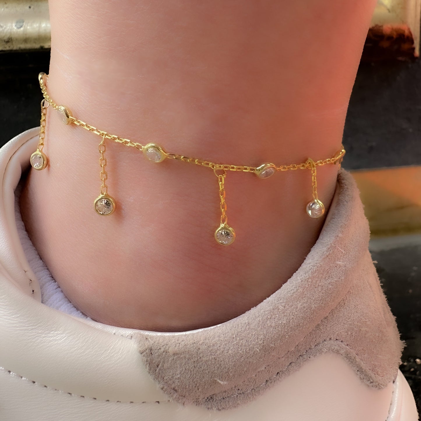 Dangling Stone Anklet