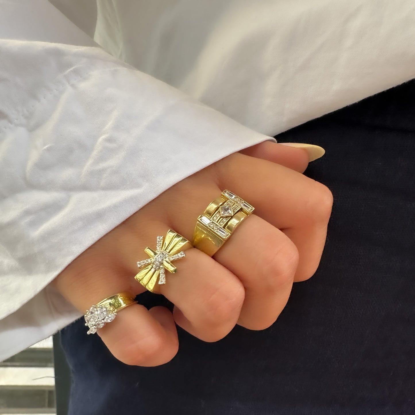 Mixed Stone Pinky Ring