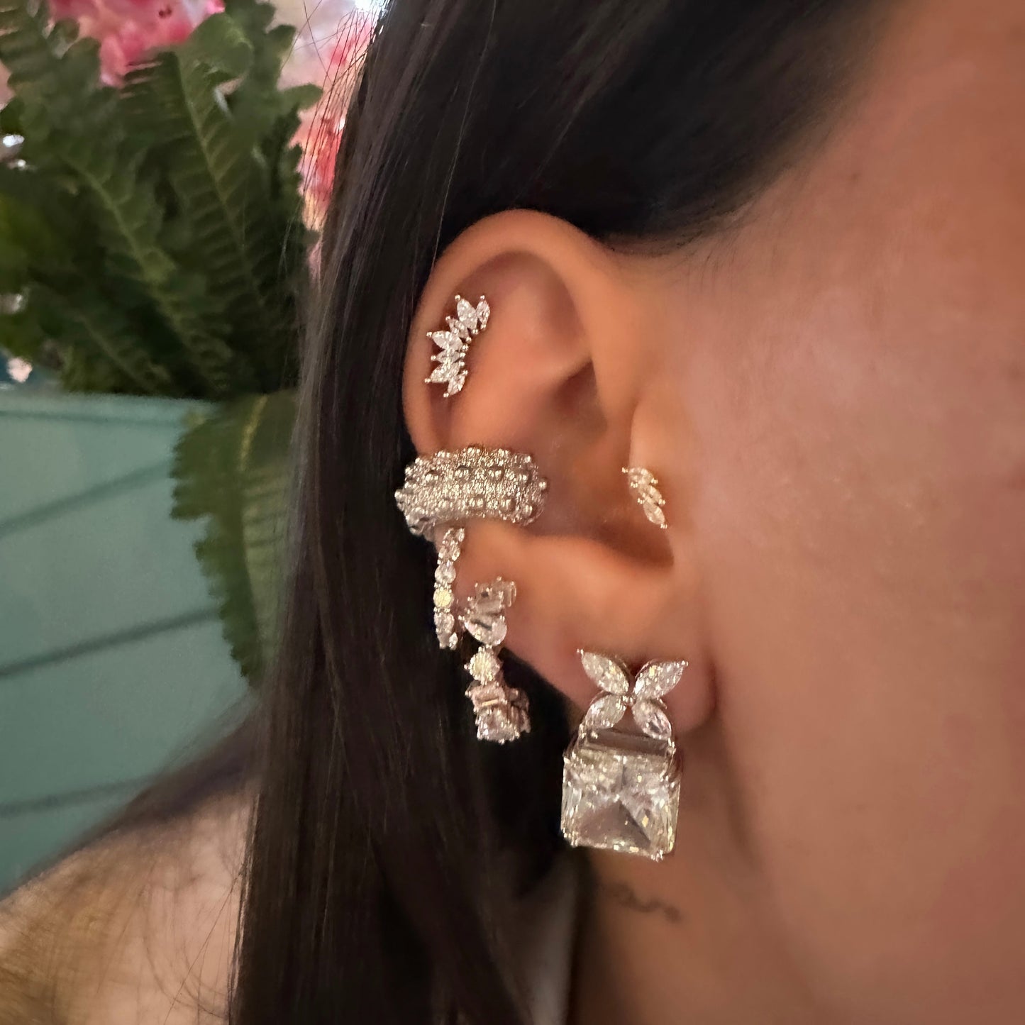 Marquise Stone G-Color Earrings