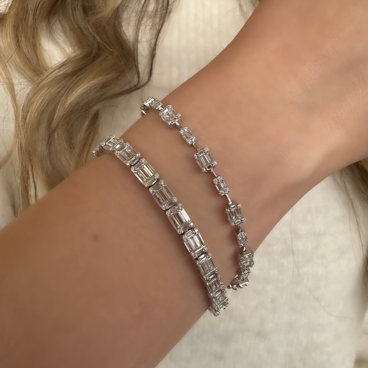 Baguette Round Tennis Bracelet