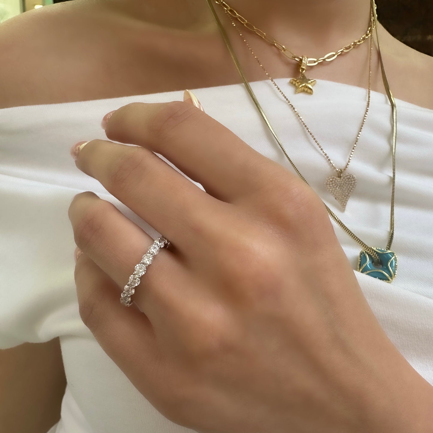 Small Size Eternity G-Color Ring