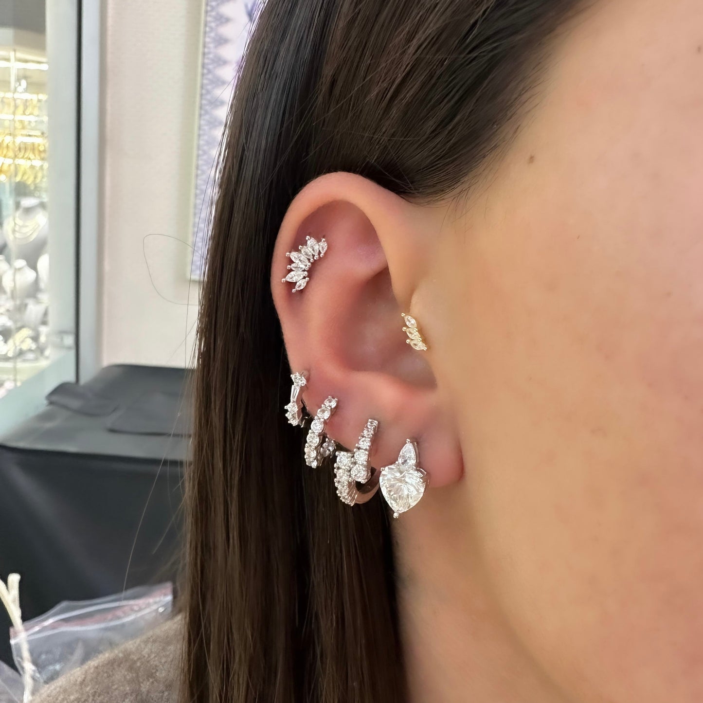 G-Color Heart Earrings