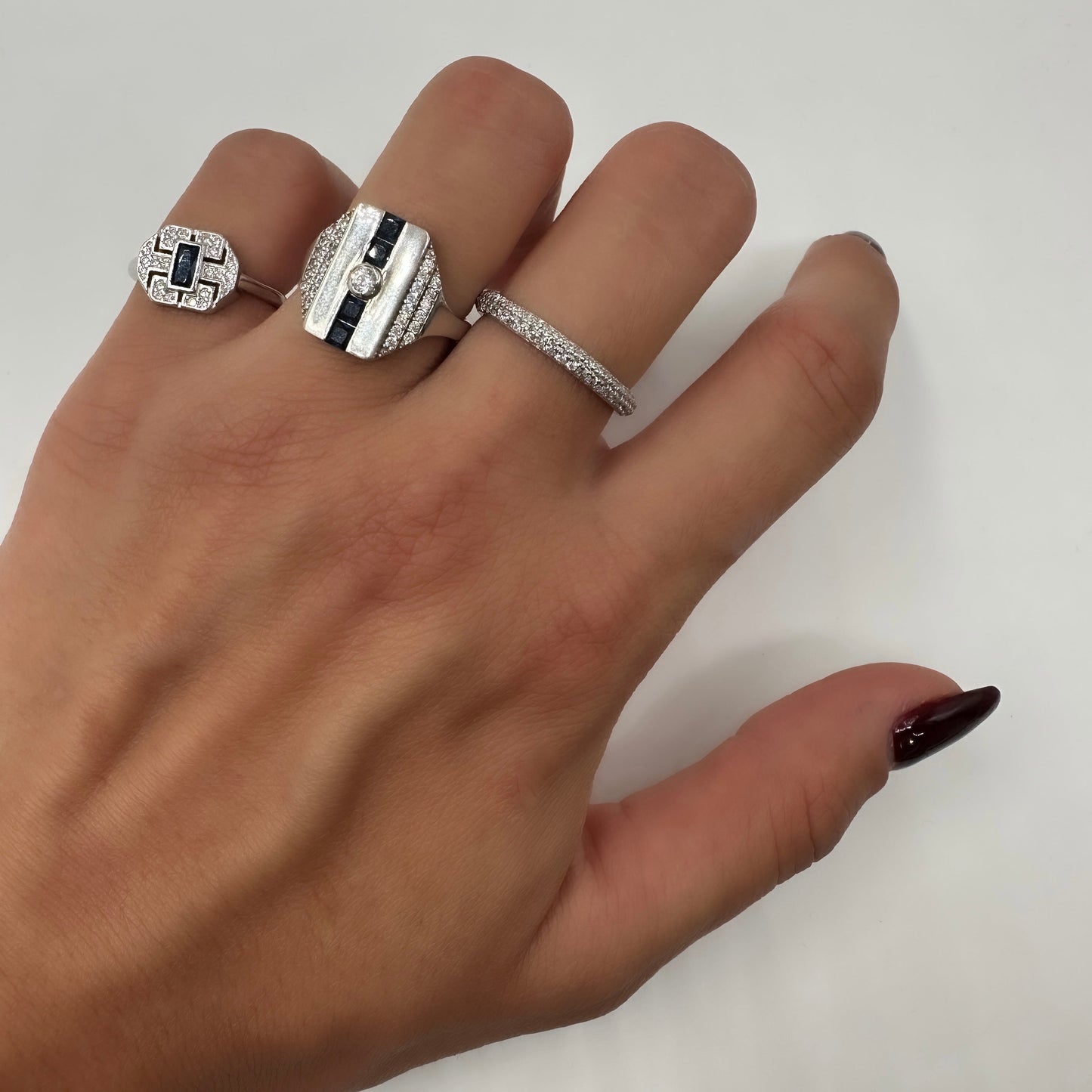 Vintage Pinky Finger Ring with Colorful Stones