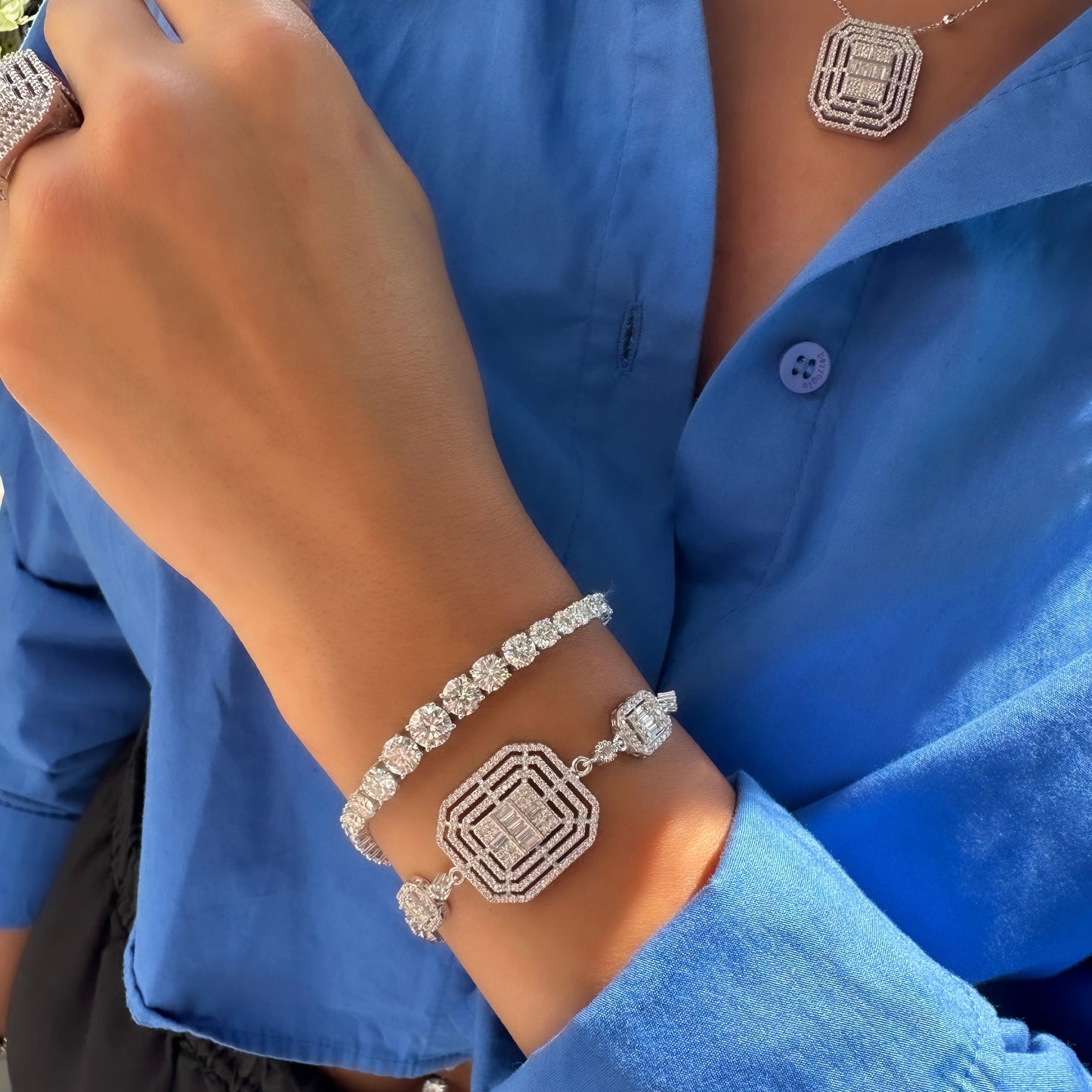 Ice Cut Graduated Tennis Bracelet