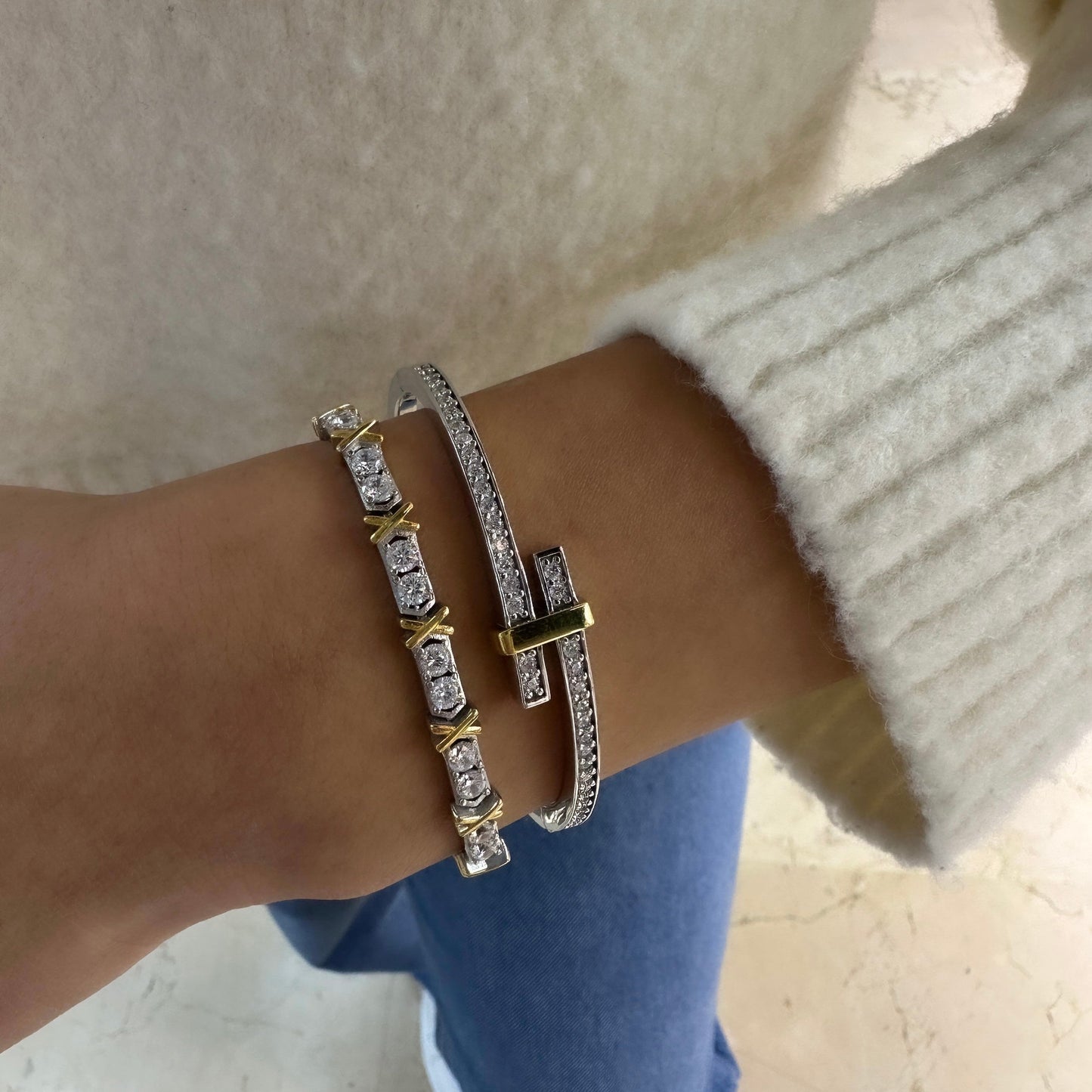 Double Color Stone Bracelet