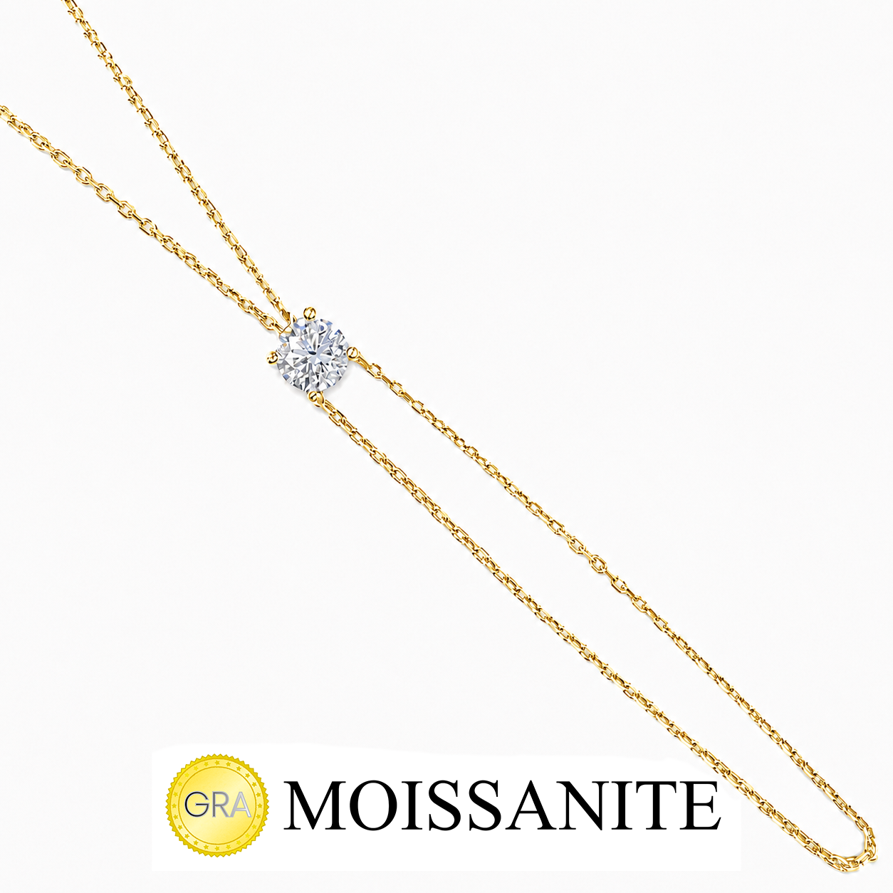 Moissanite Solitaire Hand Chain