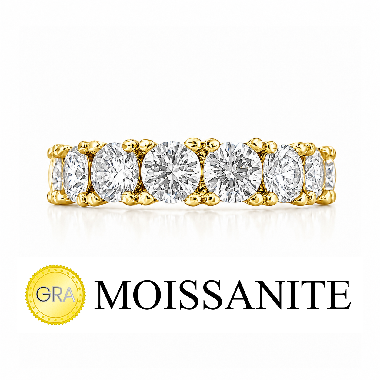 Large Moissanite Eternity Ring