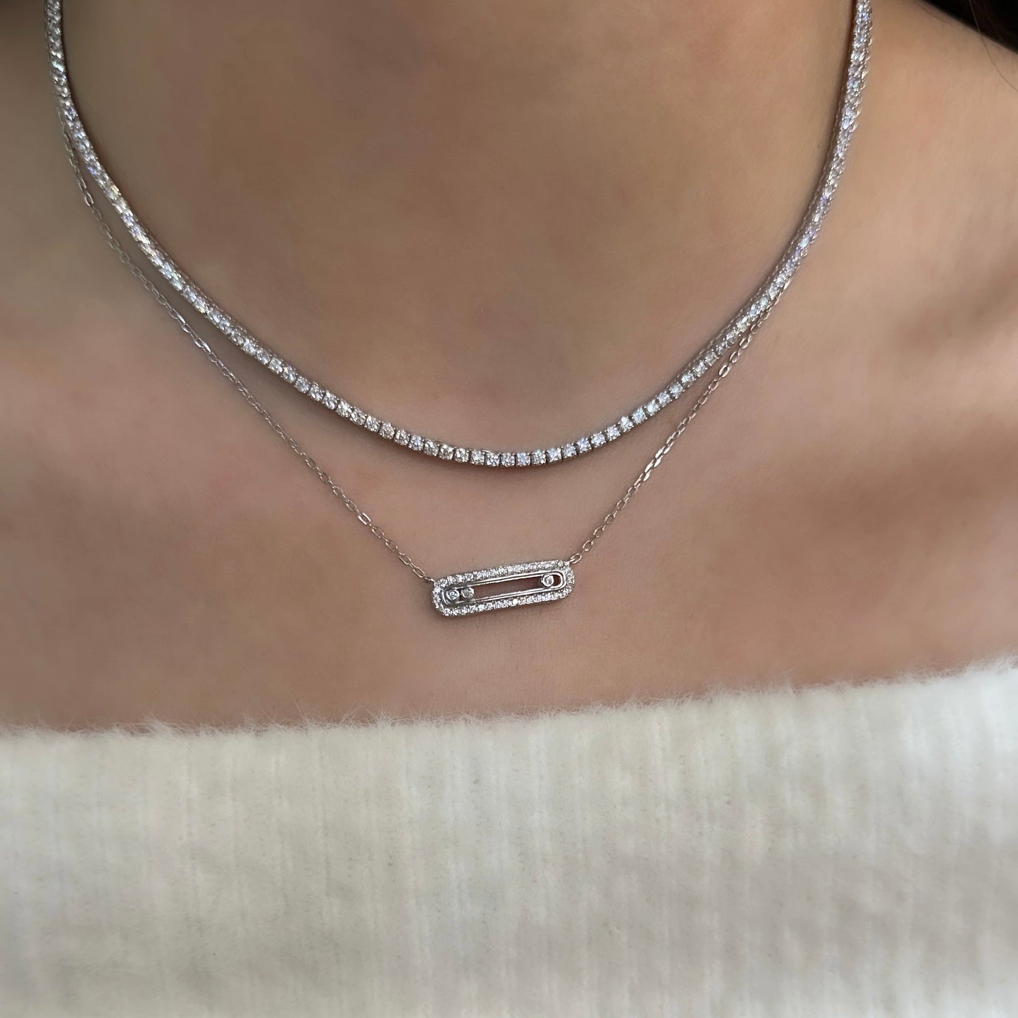 Triple Medium Size Mes Necklace