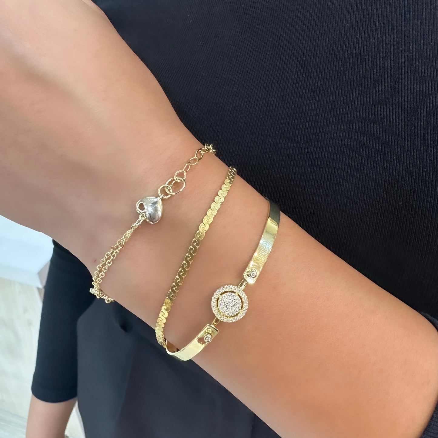 Lades Lock Stone Bracelet