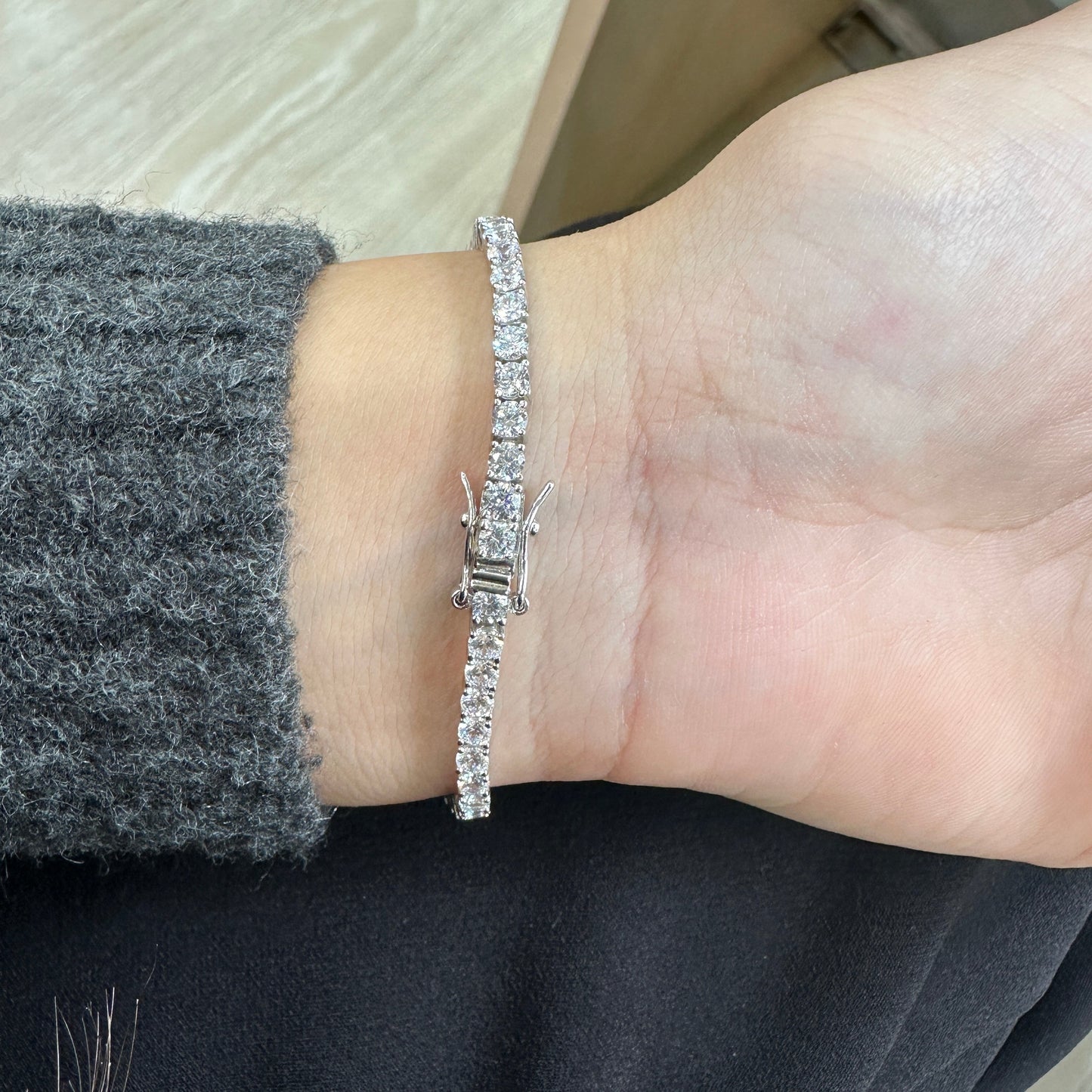 Three mm Tennis bracelet