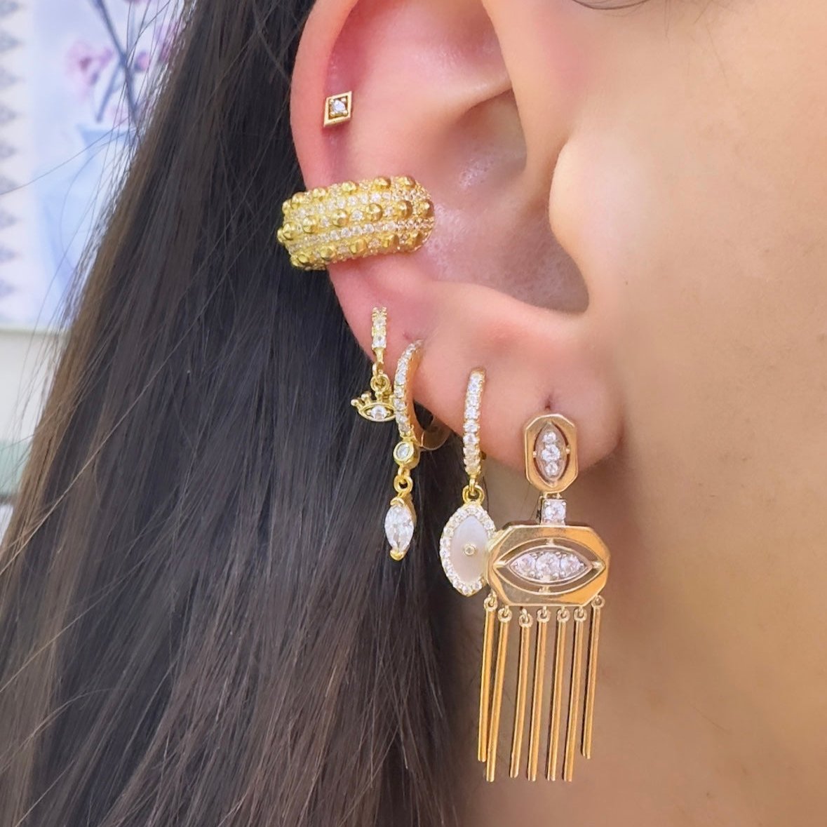 Dangling Stone Earrings