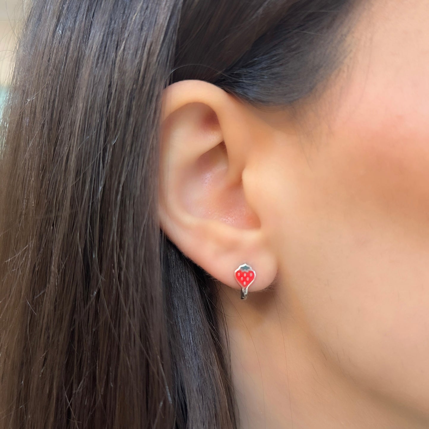 Strawberry children's earrings