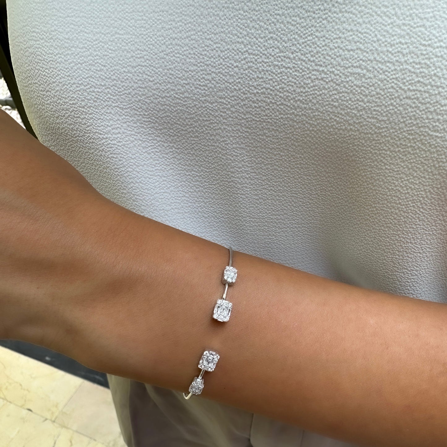 Double Baguette Stone Bracelet