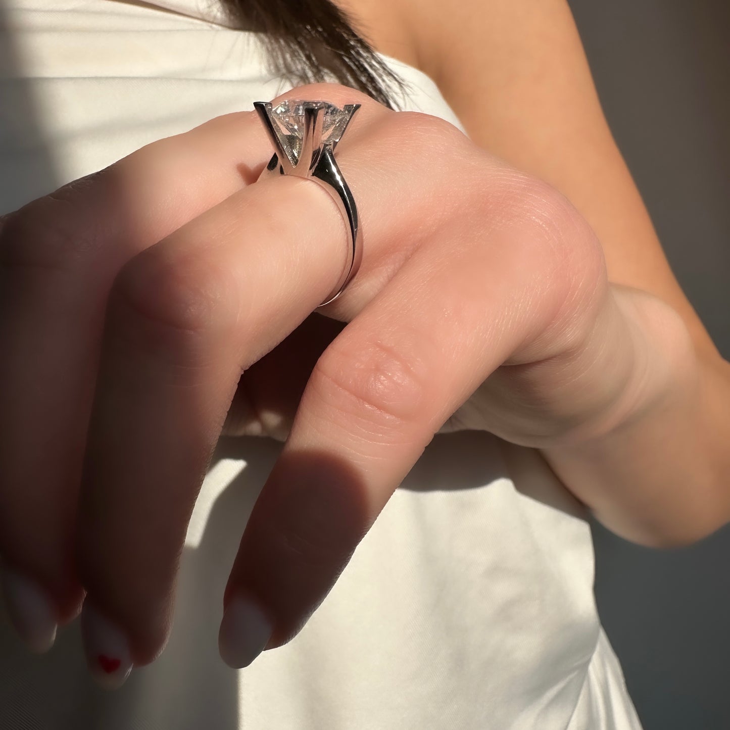 Two Carat G-Color Solitaire Ring