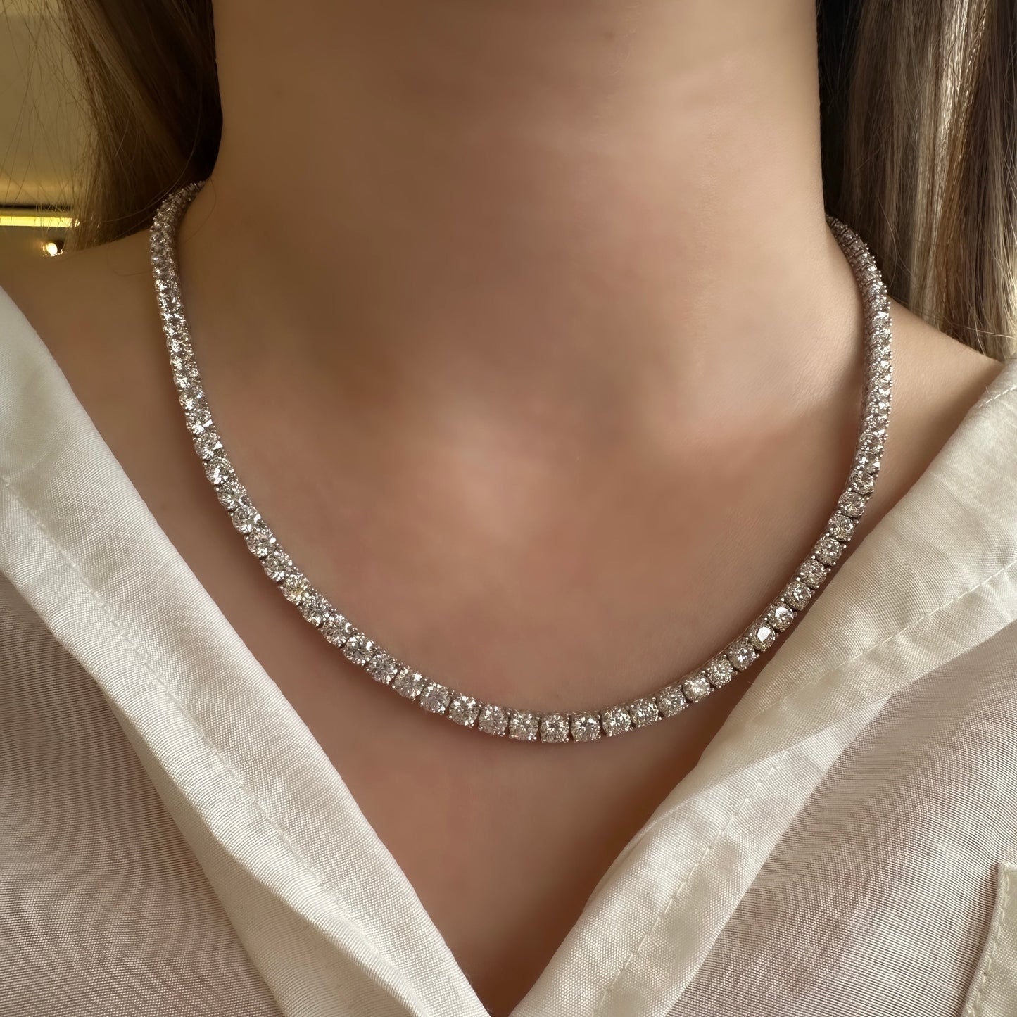 Four mm Ice Cut Tennis Necklace