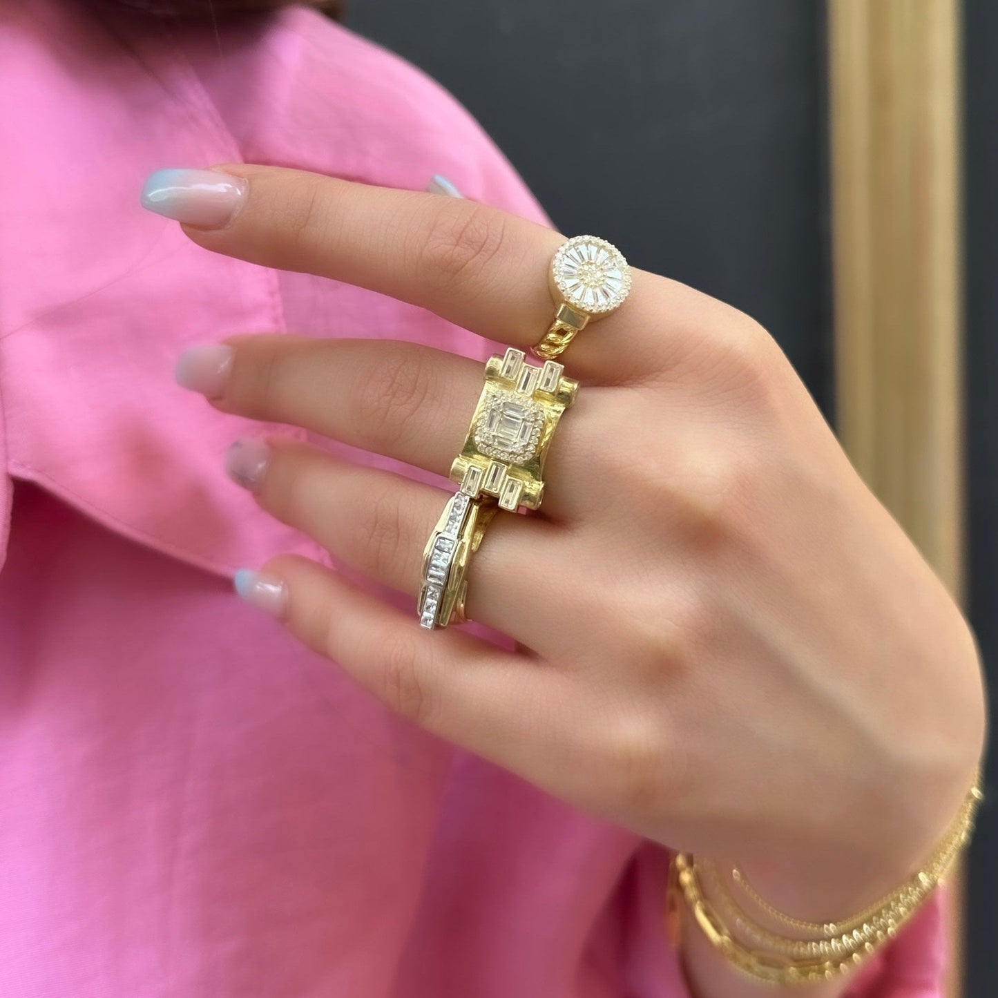 Baguette Stone Design Ring