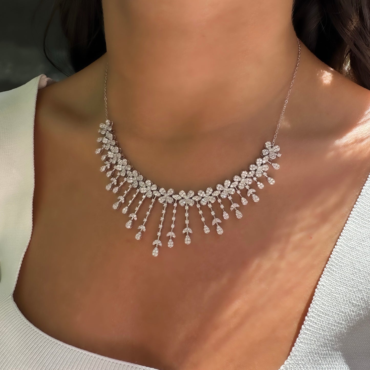 Flower Model Hanging Stone Night Set