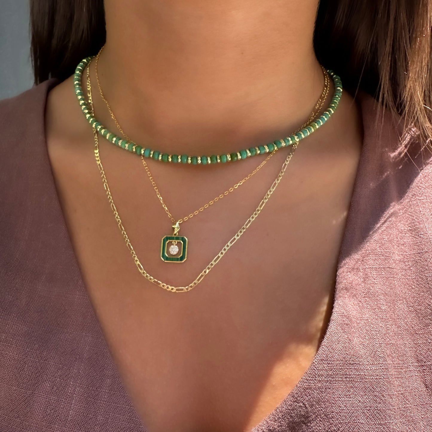 Malachite Stone Necklace