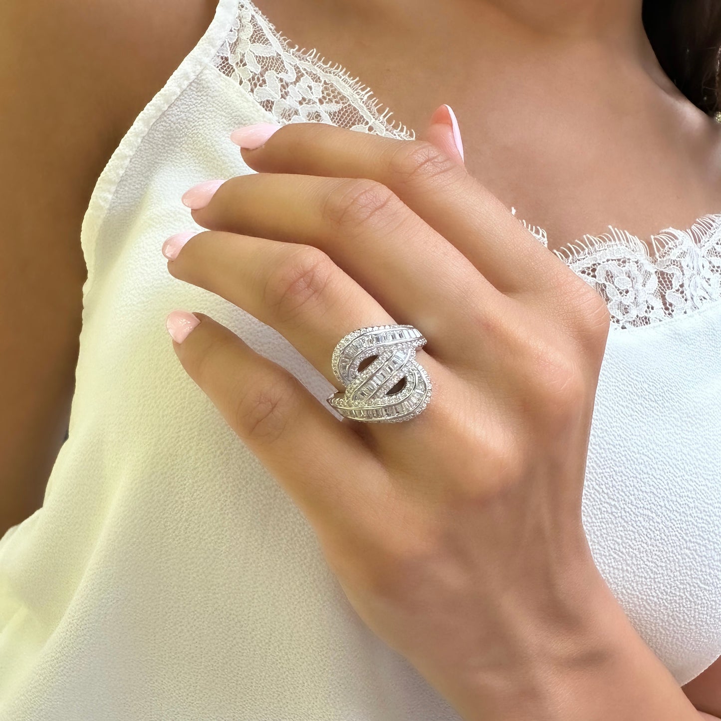 Baguette Stone Ivy Ring