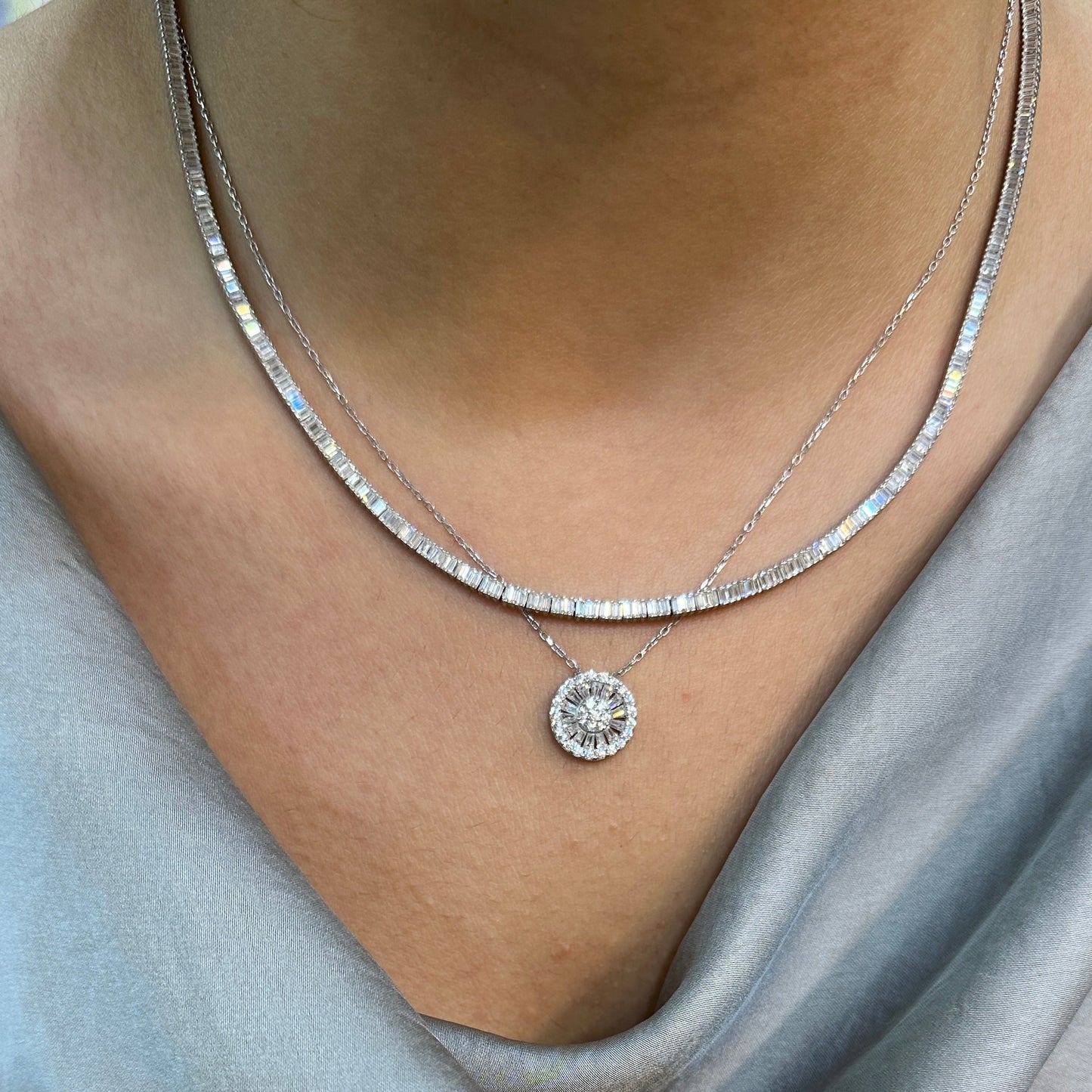 Baguette Tennis Necklace
