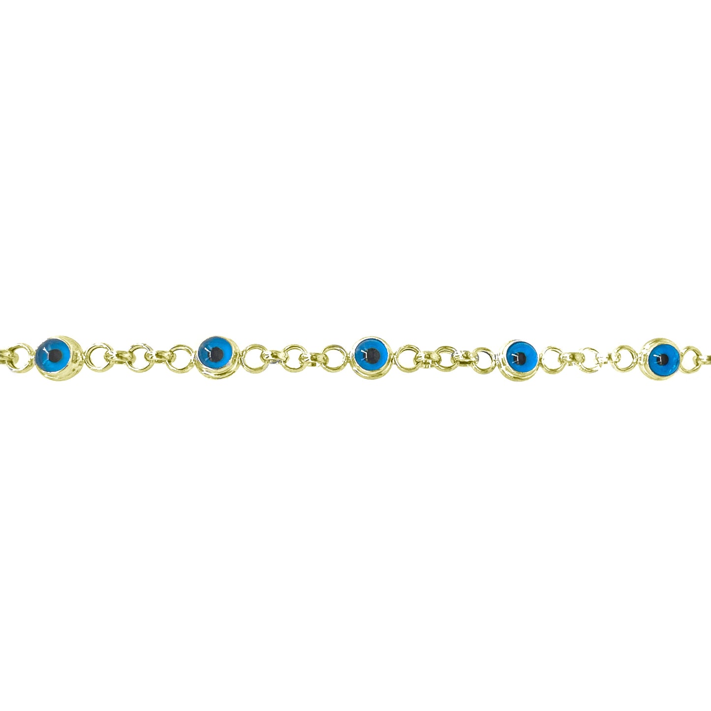Five Evil Eye Hollow Bracelet
