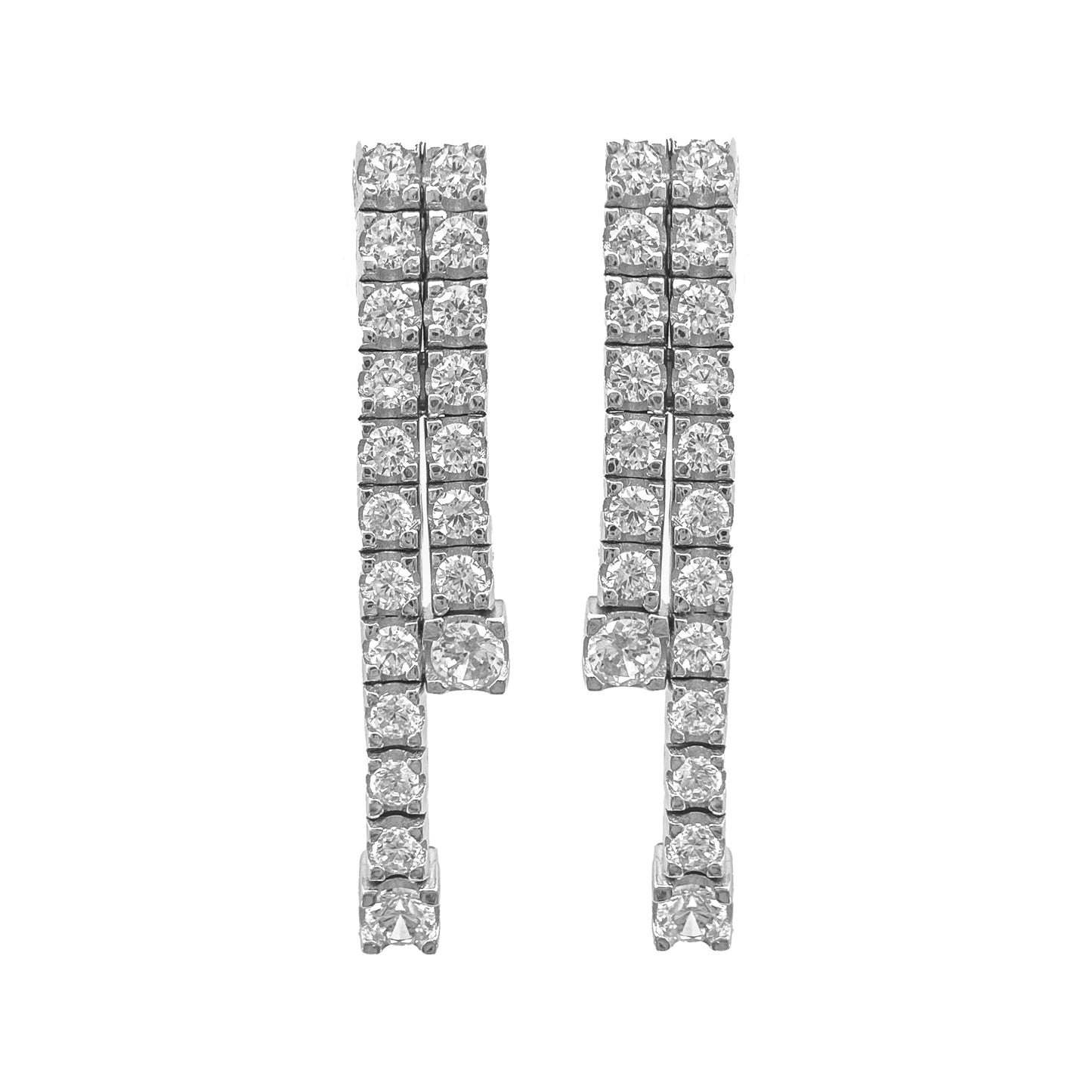 Two Line Tennis Earrings