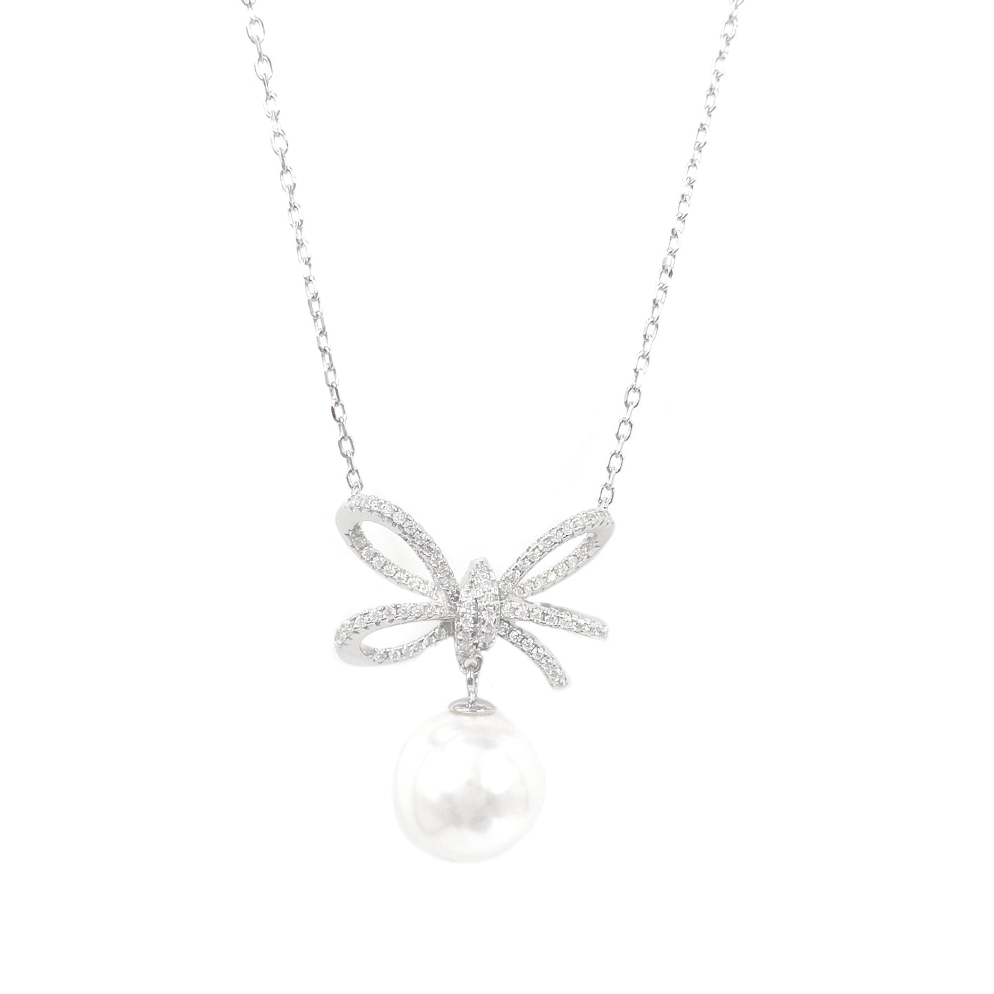 Pearl Bow Necklace