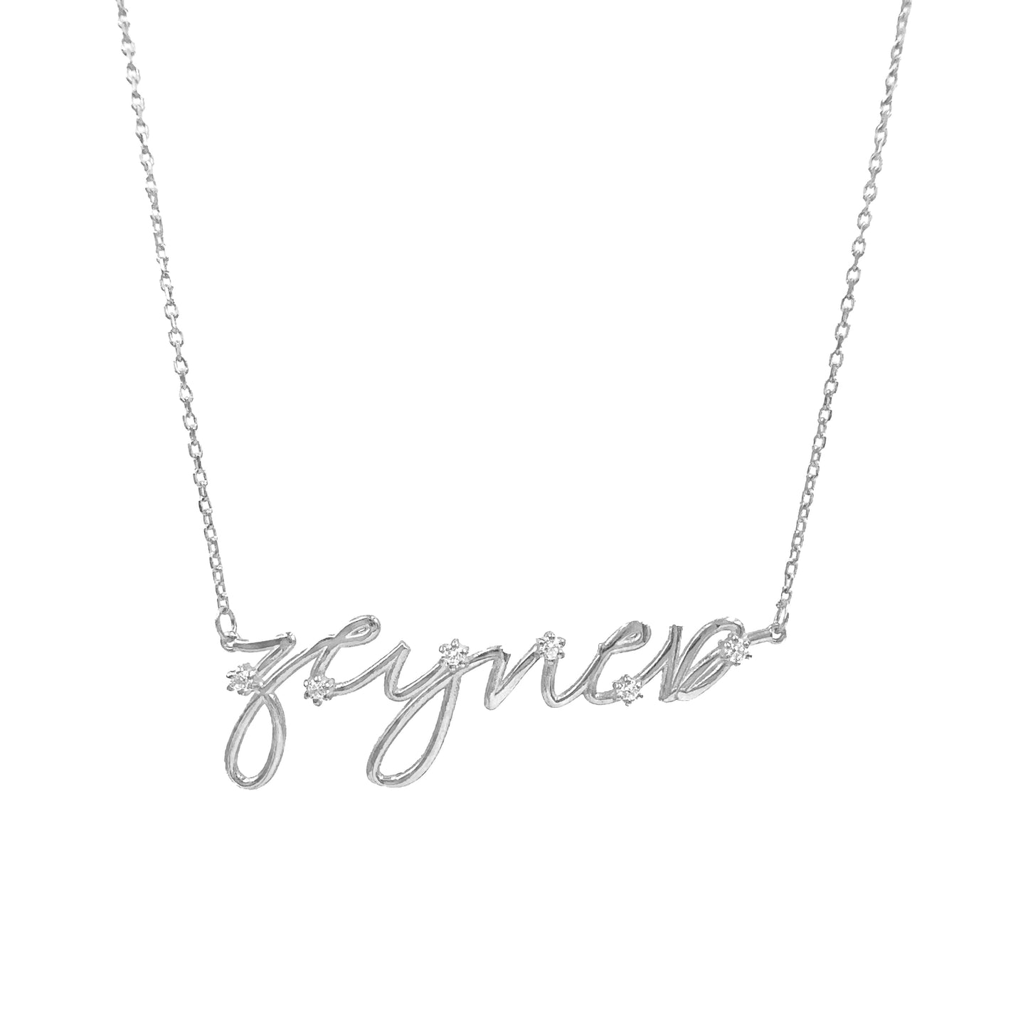 Personalized Name Necklace with Stones