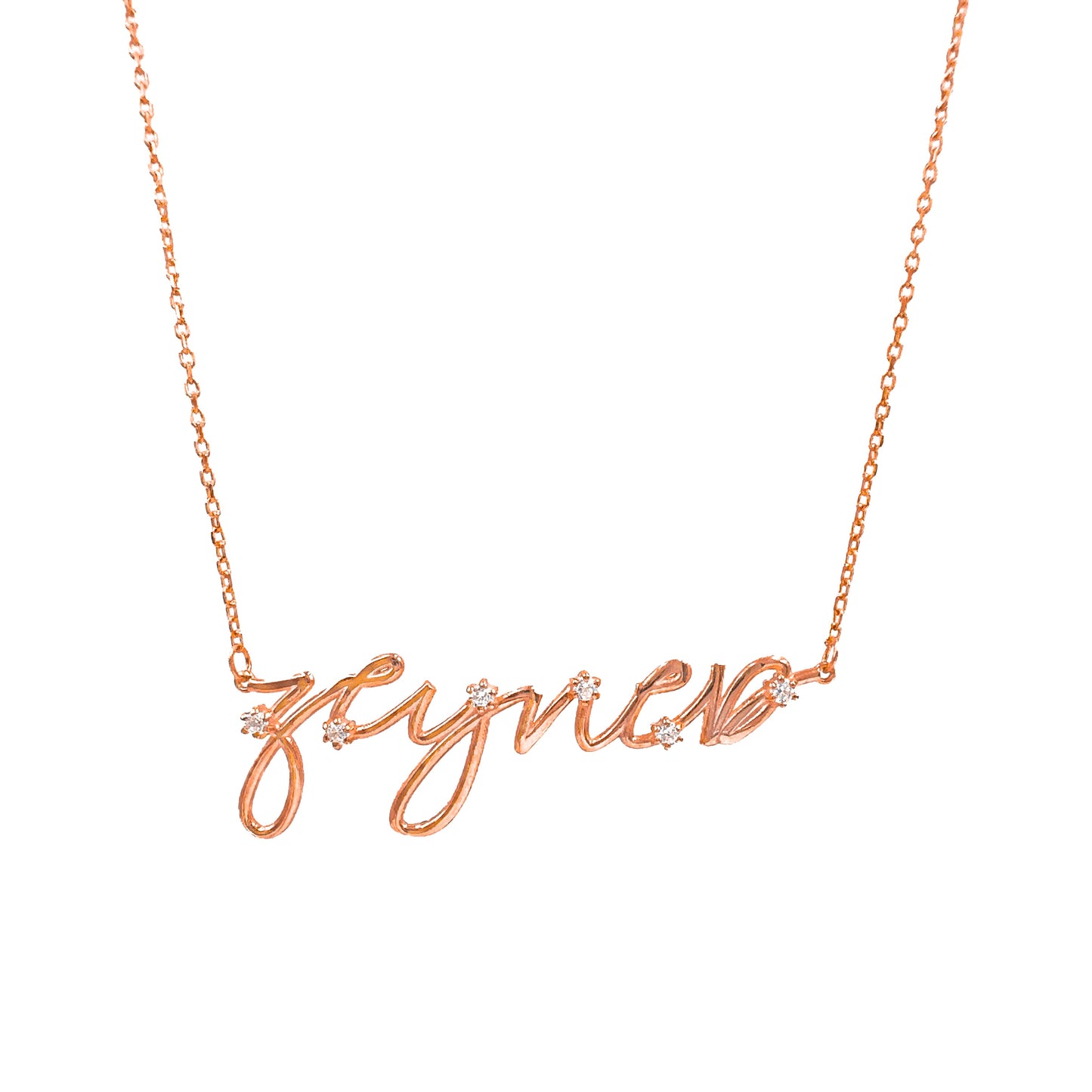 Personalized Name Necklace with Stones