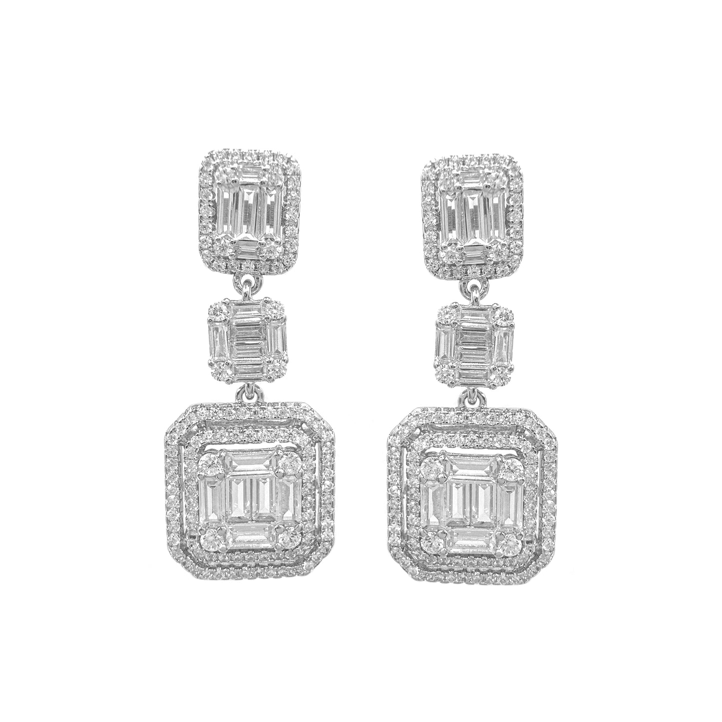 Dangling Baguette Earrings