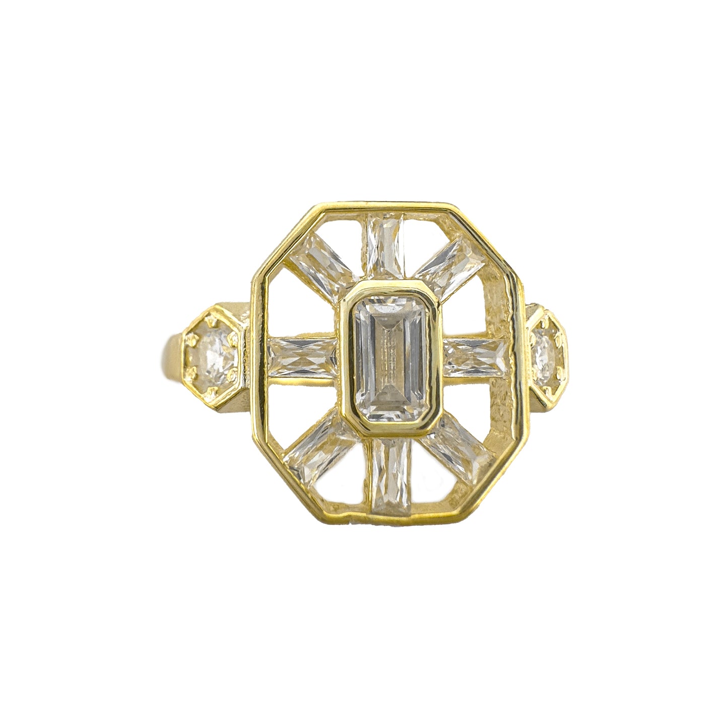 Gala Drop Baguette Ring