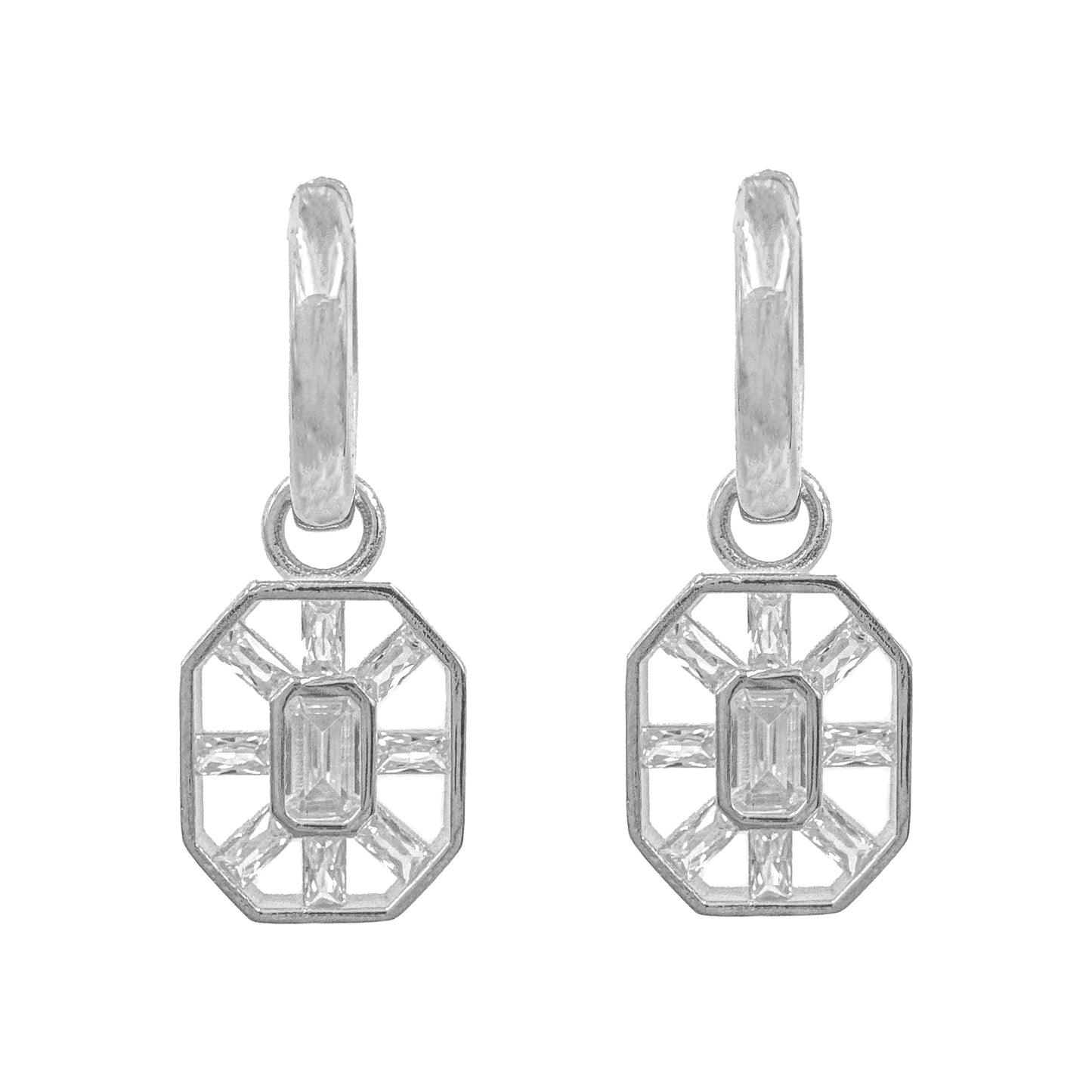Gala Drop Baguette Earring