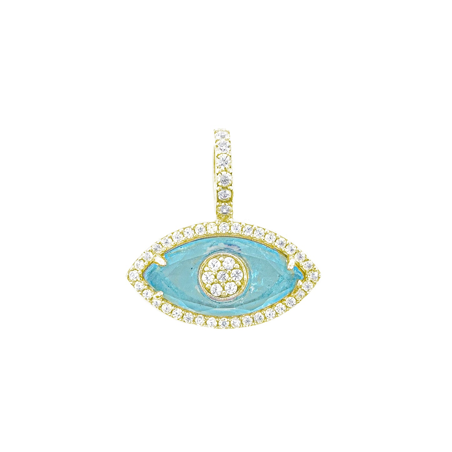 Colorful Glass Eye Pendant