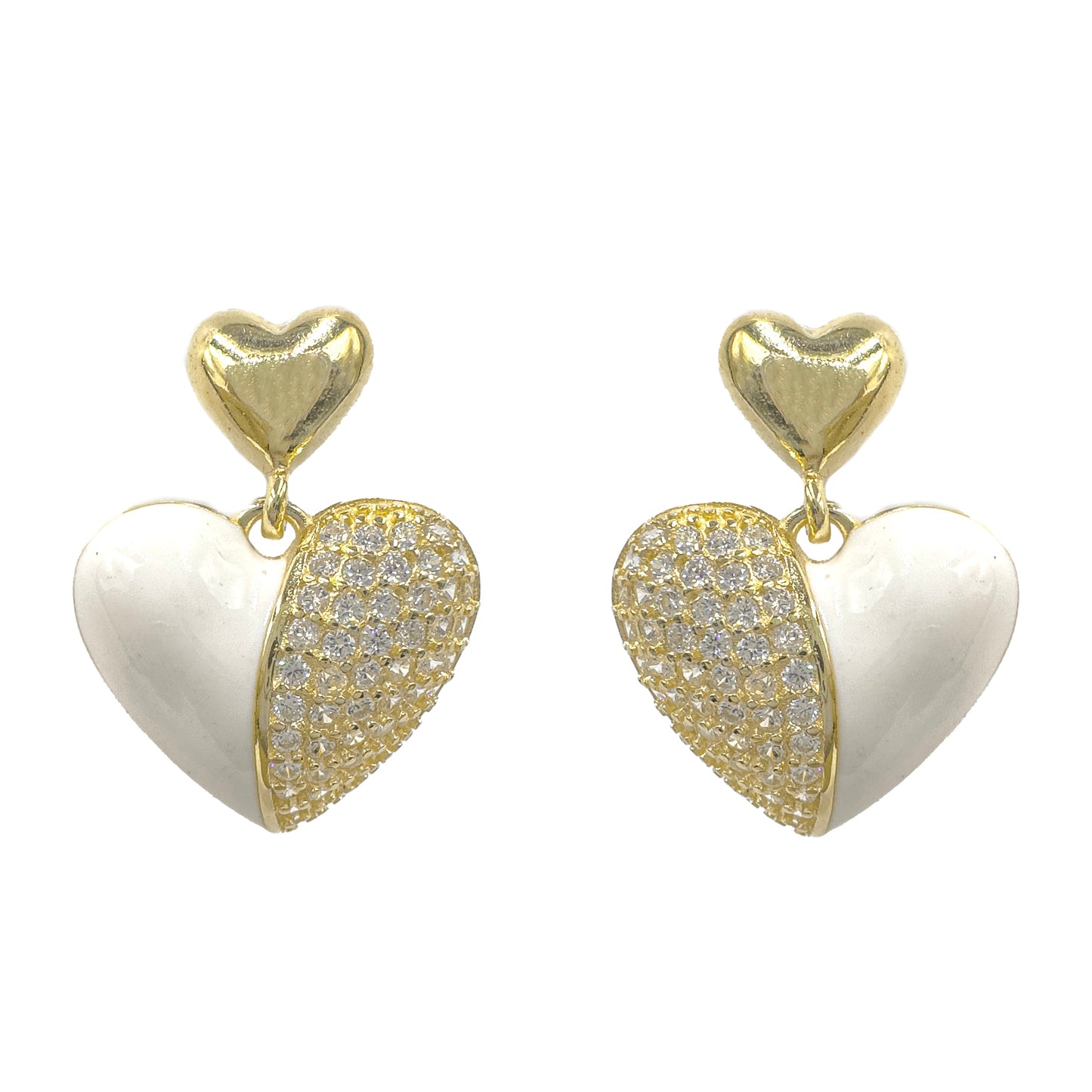Enamel Heart Earring