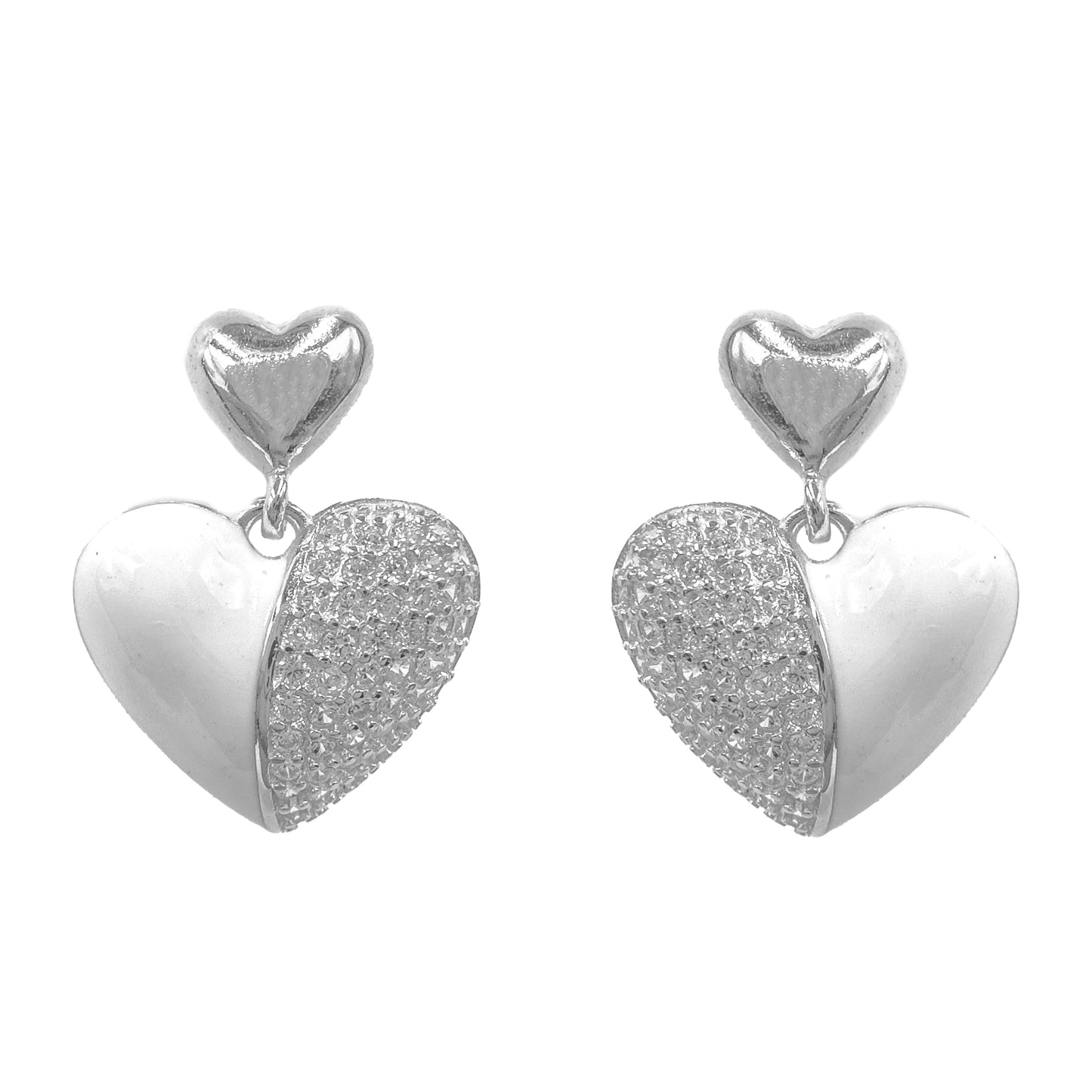 Enamel Heart Earring