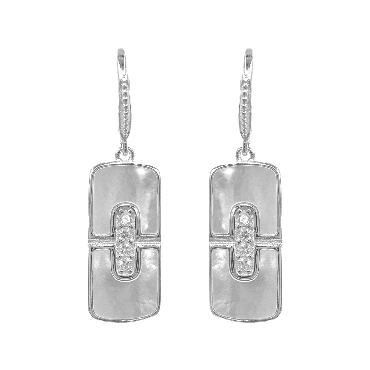 Mother of Pearl Shield Earring