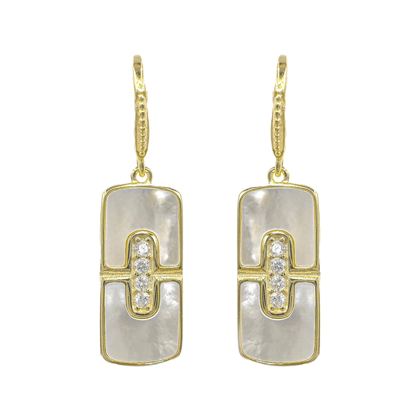 Mother of Pearl Shield Earring