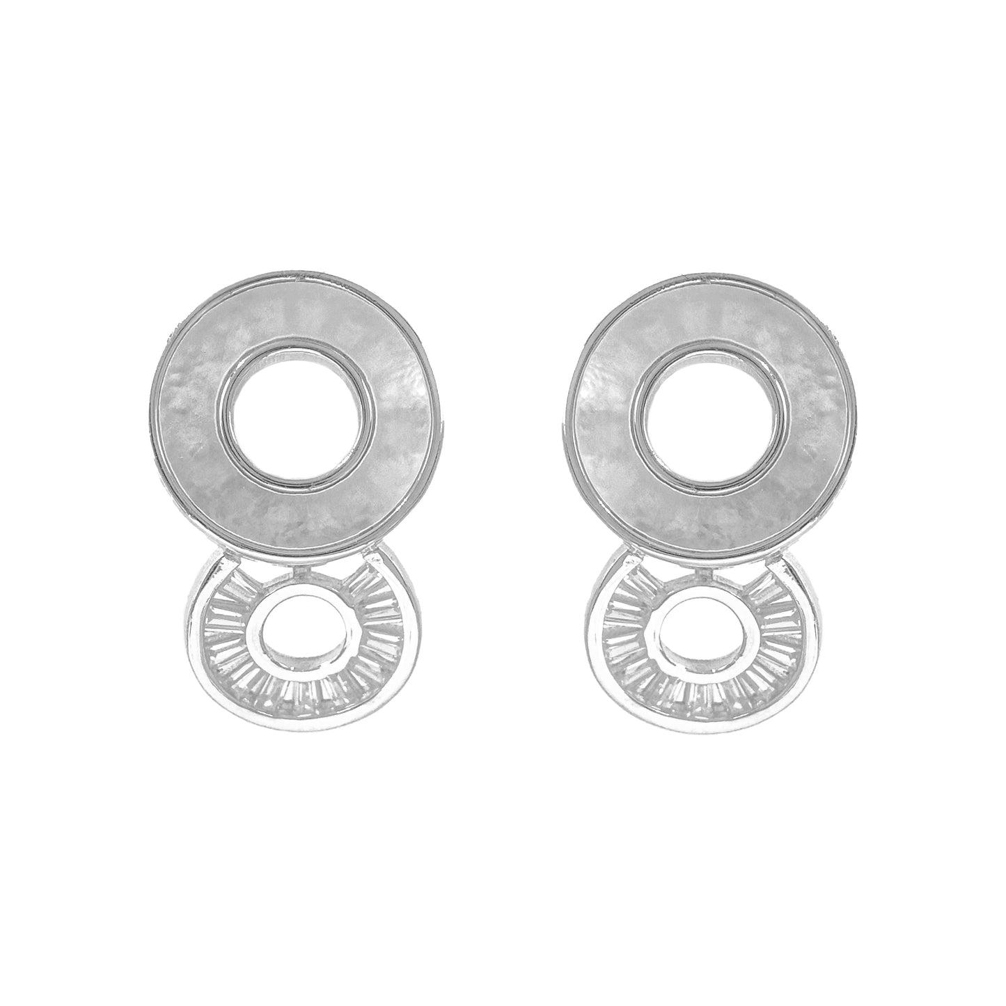 Mother of Pearl Baguette Stone Earring
