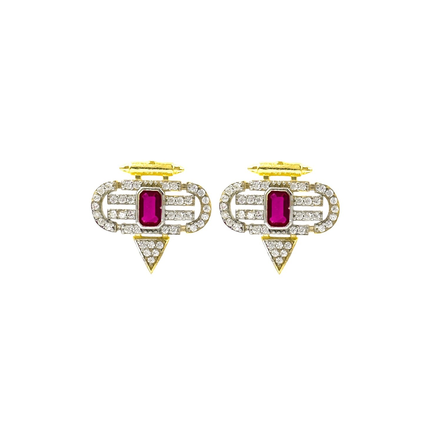 Serenay Earrings with Colorful Stones